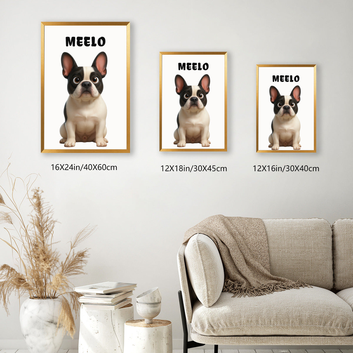 Frenchie Personalized Decorative Canvas for Pet Parents-fadou