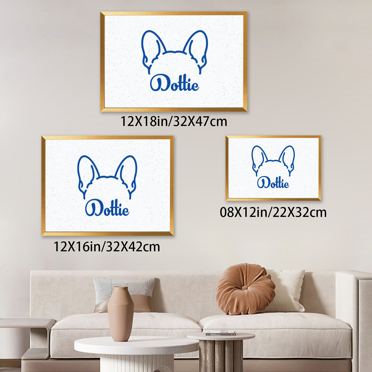 French Bulldog Personalized Canvas Wall Art for Bulldog Owners-fadou