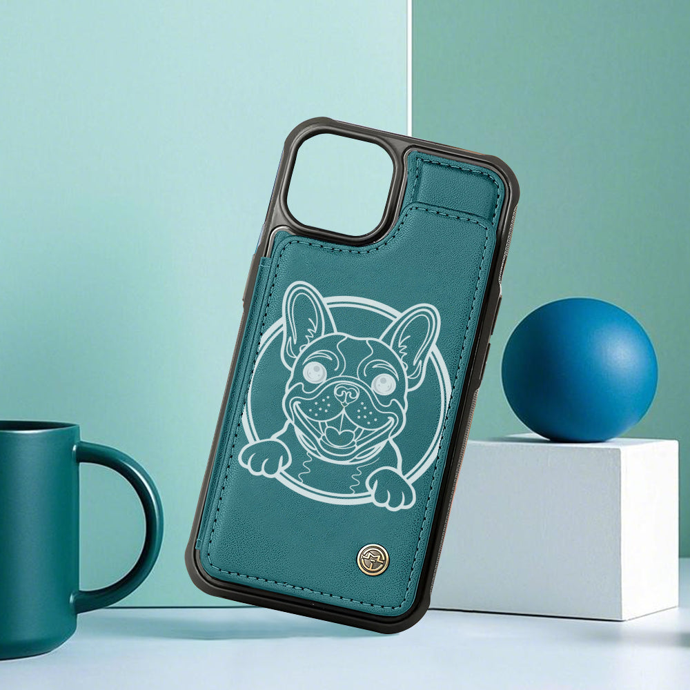 Leo French Bulldog Leather Wallet for Frenchie Enthusiasts-fadou