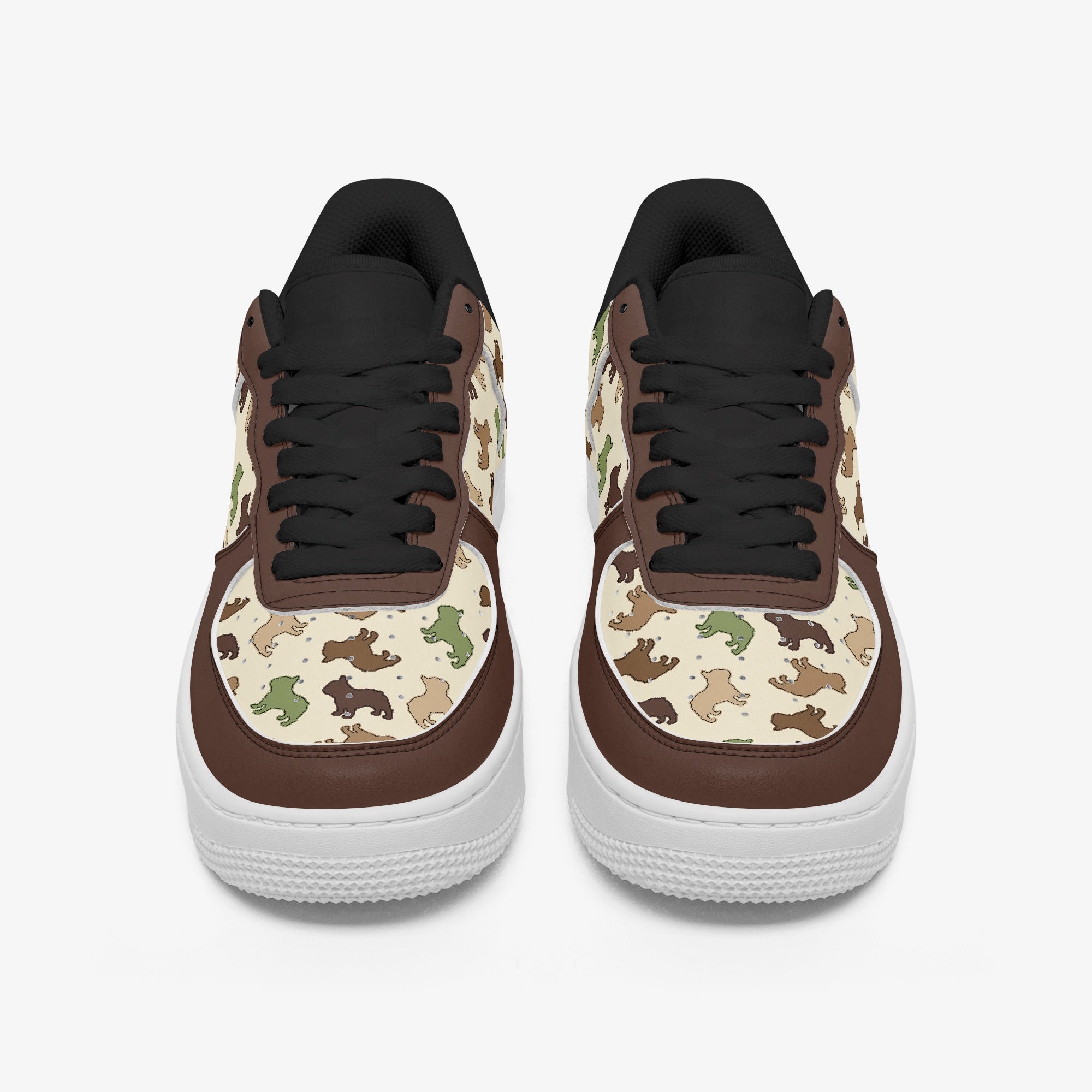 French Bulldog Leather Casual Footwear for Dog Park Days-fadou
