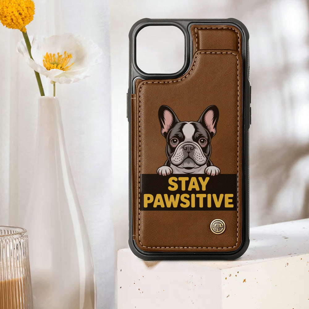 French Bulldog Leather Leather Wallet for Dog Park Days-fadou