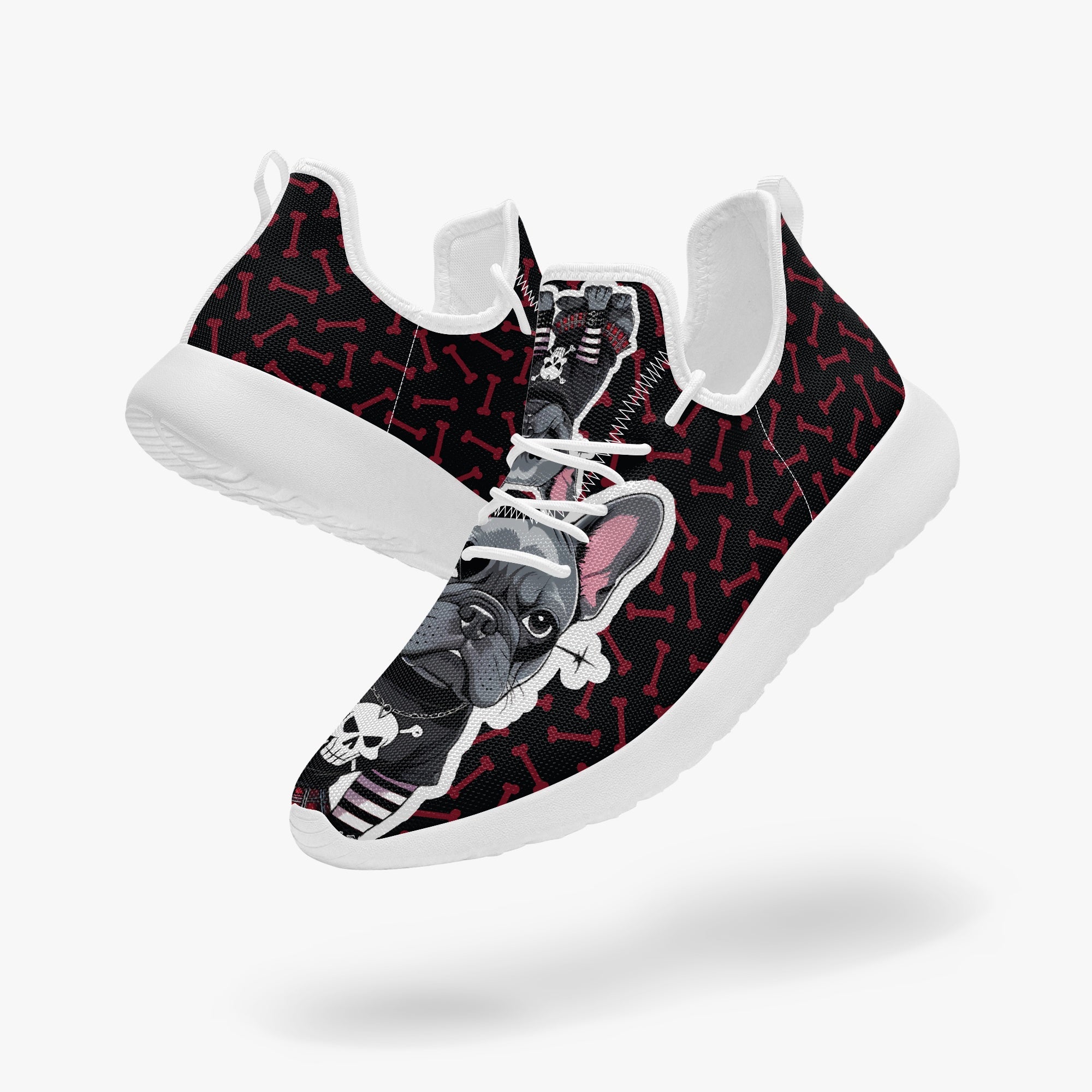 French Bulldog Canvas Sneakers for Frenchie Enthusiasts-fadou