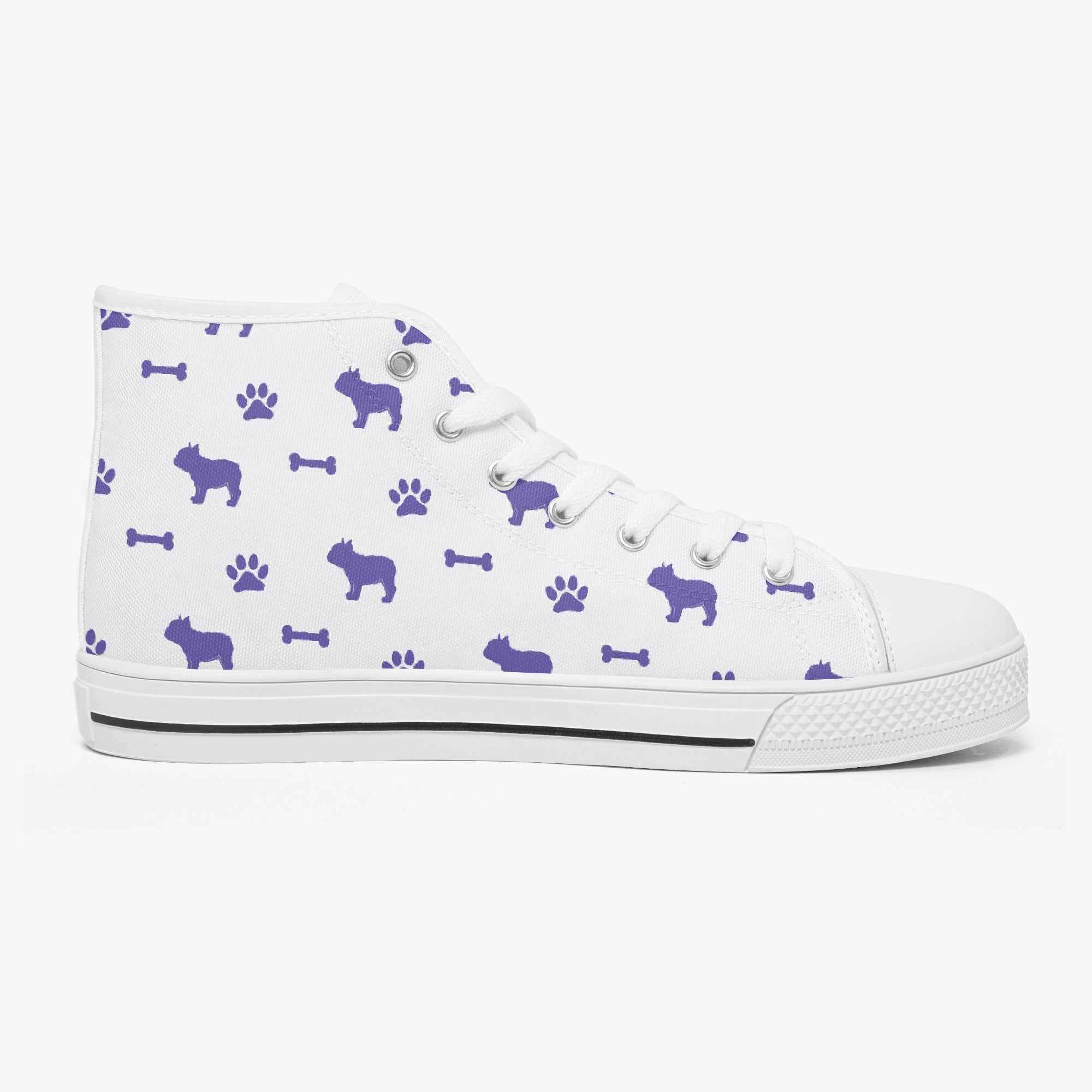 French Bulldog High-Top High-Top Shoes for Everyday Wear-fadou