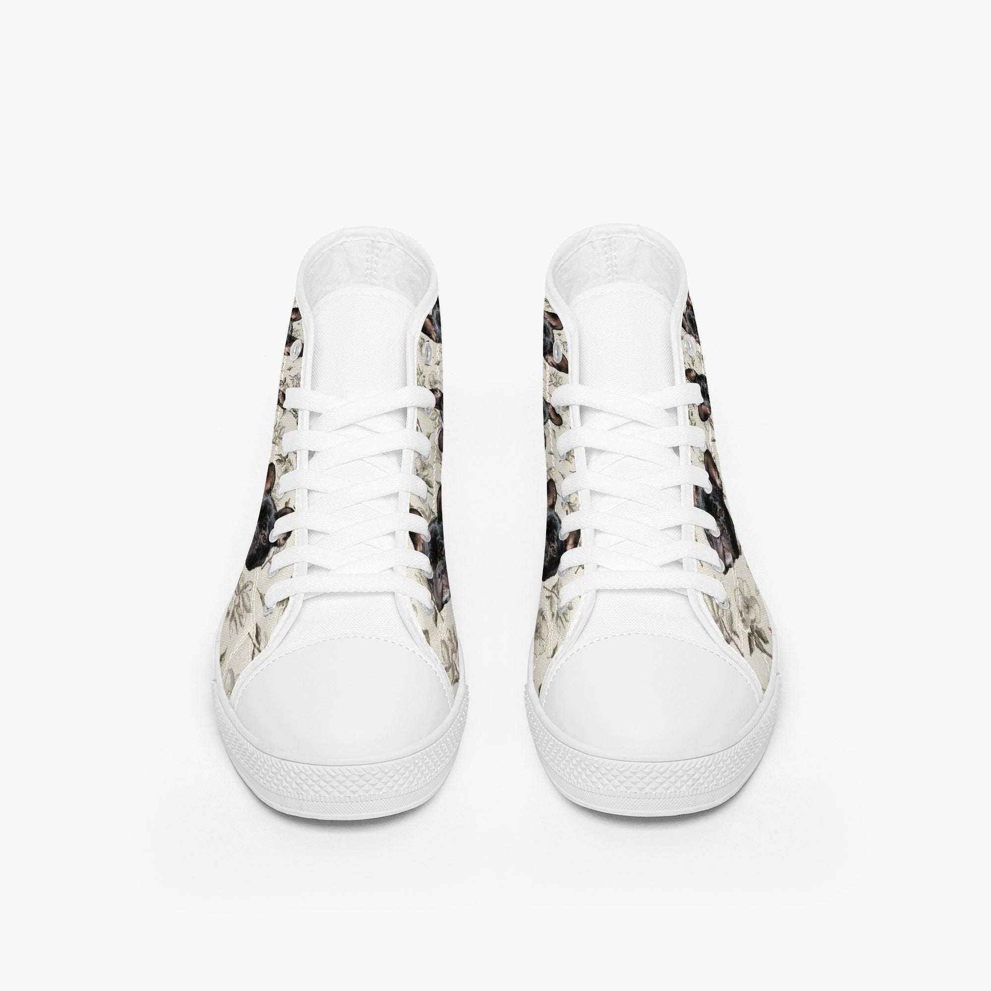 French Bulldog Personalized Canvas Sneakers for Pet Parents-fadou