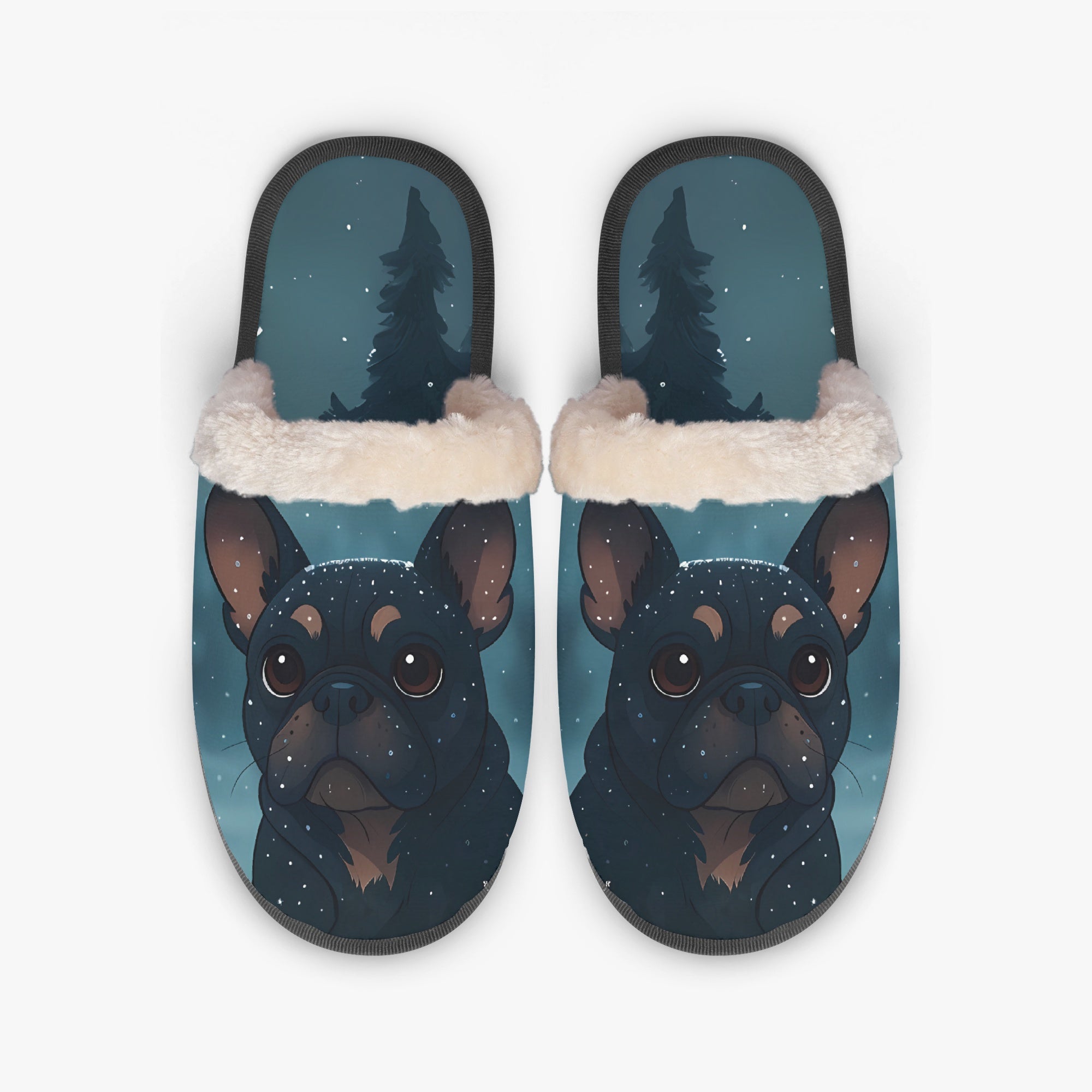 Honey French Bulldog Soft House Shoes for Dog Moms & Dads-fadou