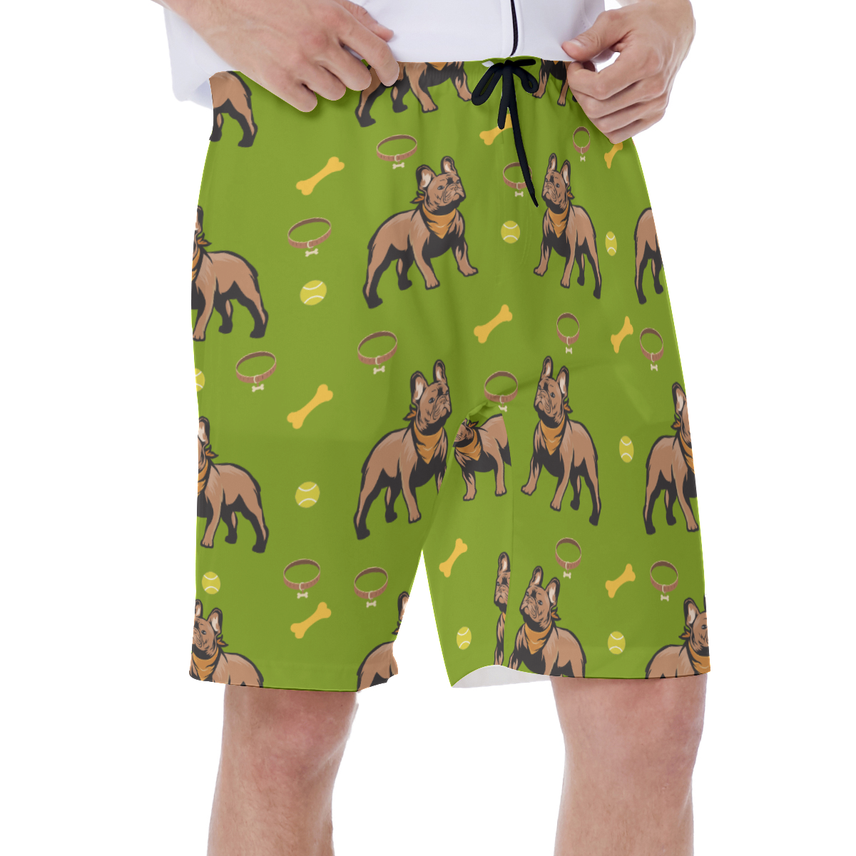 HENRY - Men's Beach Shorts for Frenchie Fans Everywhere-fadou