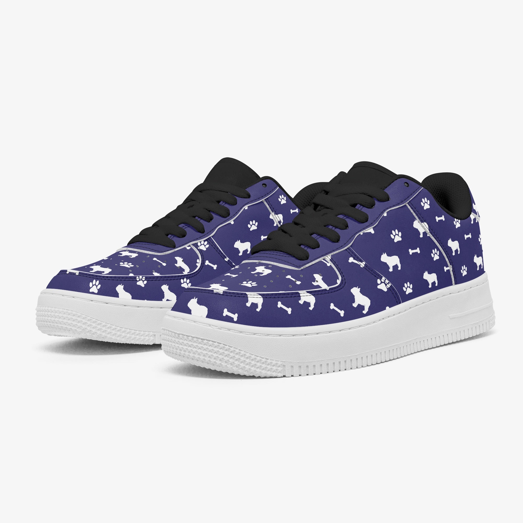 French Bulldog Leather Classic Sneakers for Dog Moms & Dads-fadou
