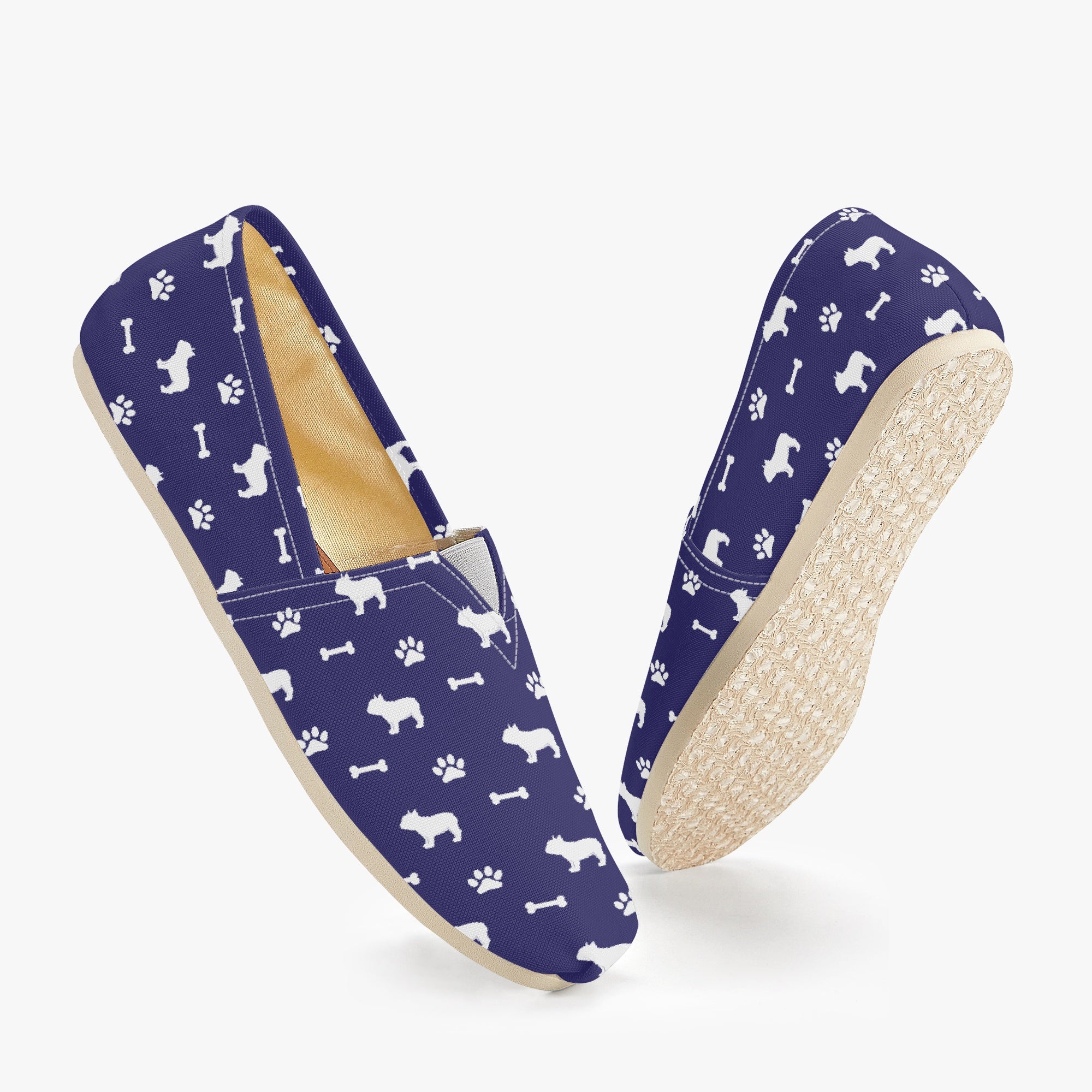 French Bulldog Casual Canvas Sneakers for Frenchie Enthusiasts-fadou