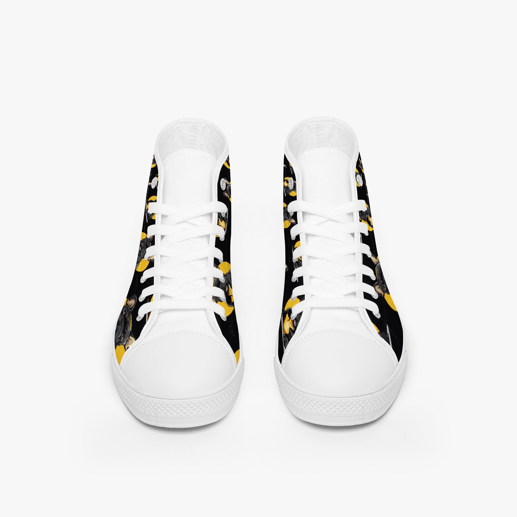 French Bulldog Classic High-Top Shoes for Frenchie Enthusiasts-fadou