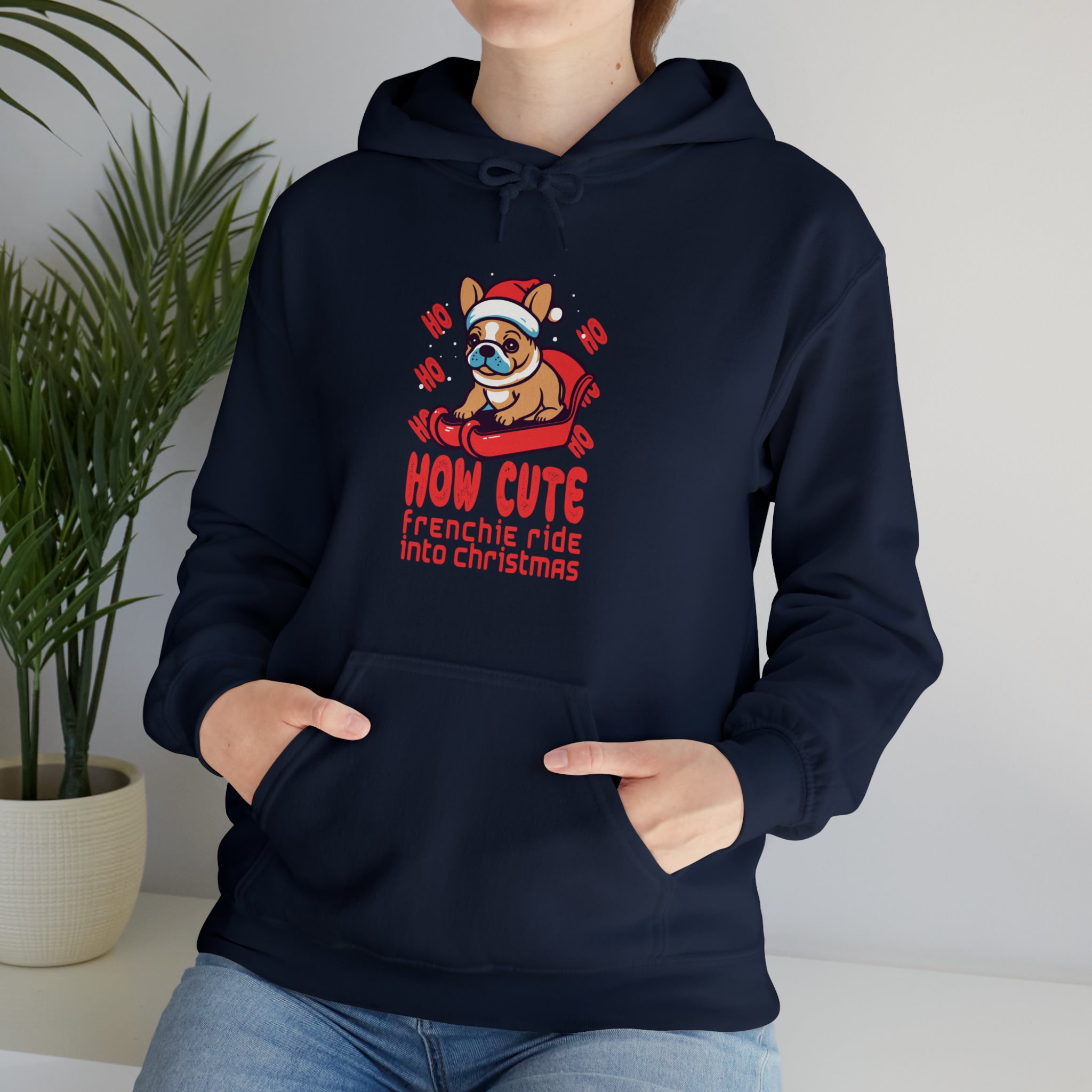 Frenchie Ride Unisex Hoodie for Travel Comfort and Safety-fadou