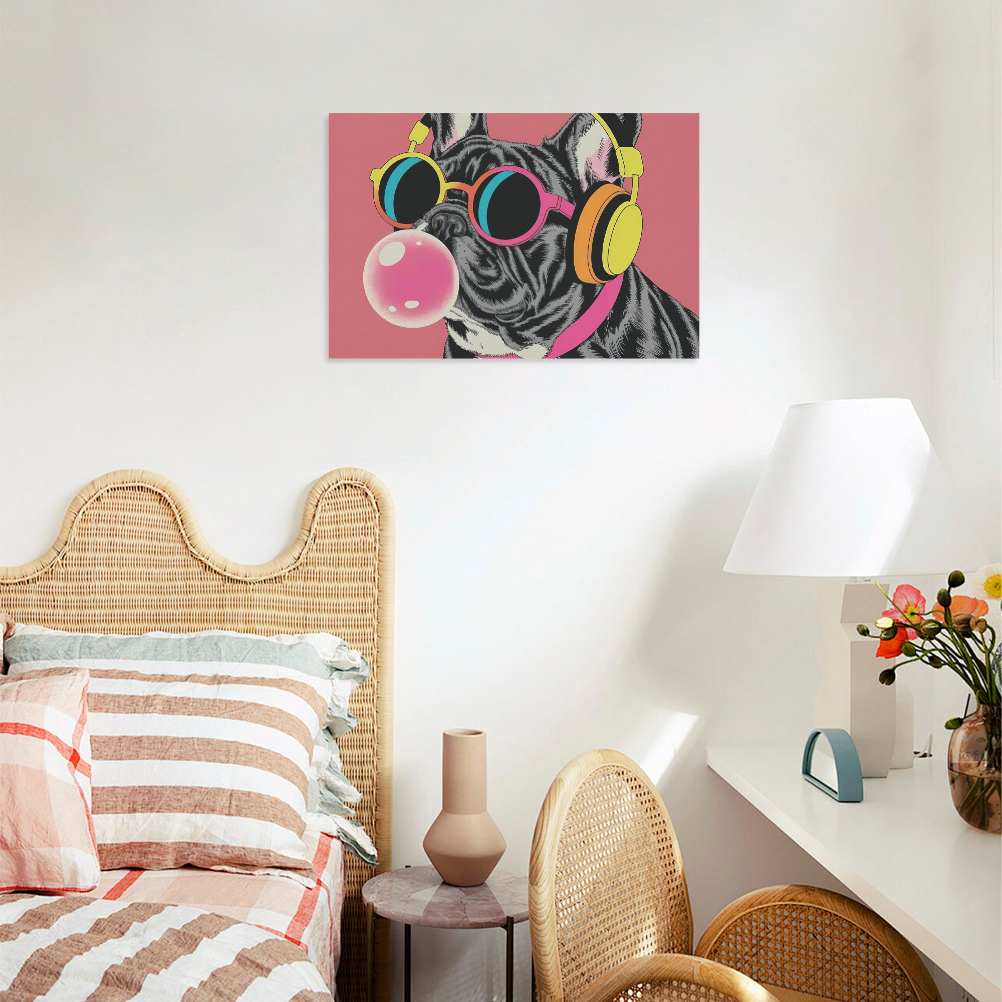 French Bulldog Adorable Decorative Canvas for Frenchie Enthusiasts-fadou