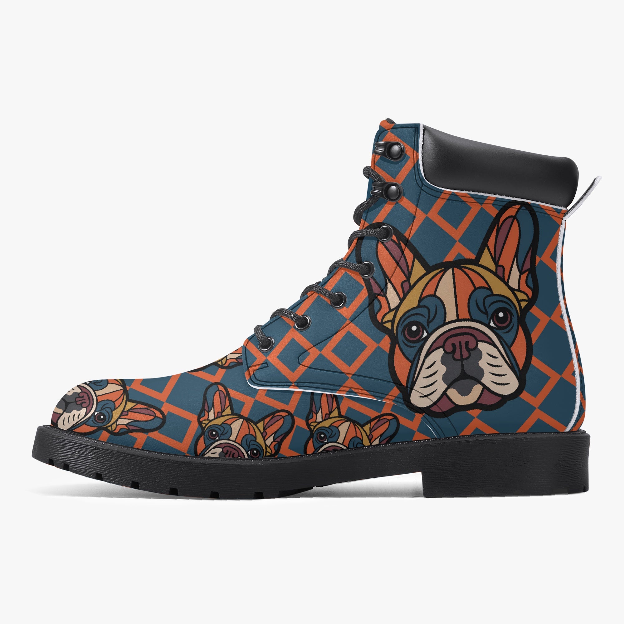 French Bulldog Casual Ankle Booties for Frenchie Enthusiasts-fadou