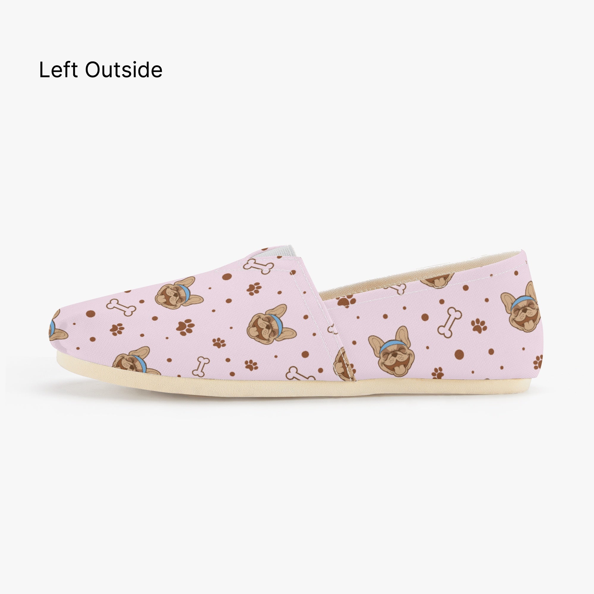 French Bulldog Casual Canvas Sneakers for Dog Moms & Dads-fadou