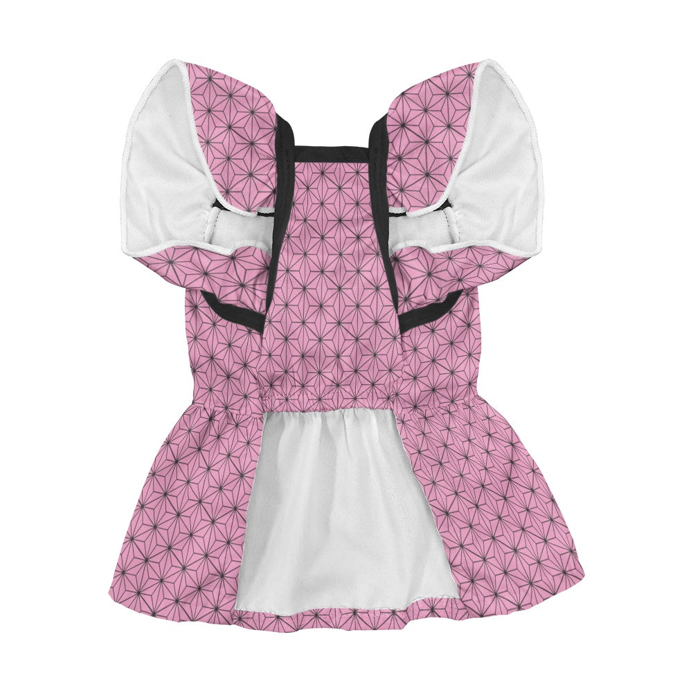 Peach French Bulldog Summer Dress for Outdoor Adventures-fadou