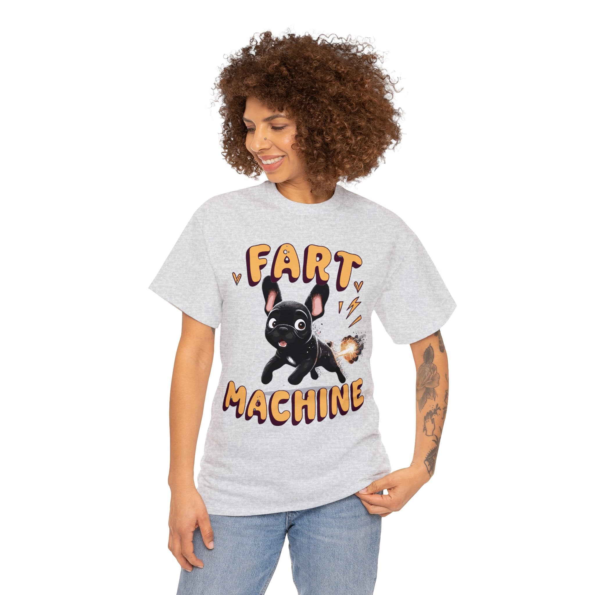 Fart Machine - Unisex Tshirt for Frenchie Fans Everywhere-fadou