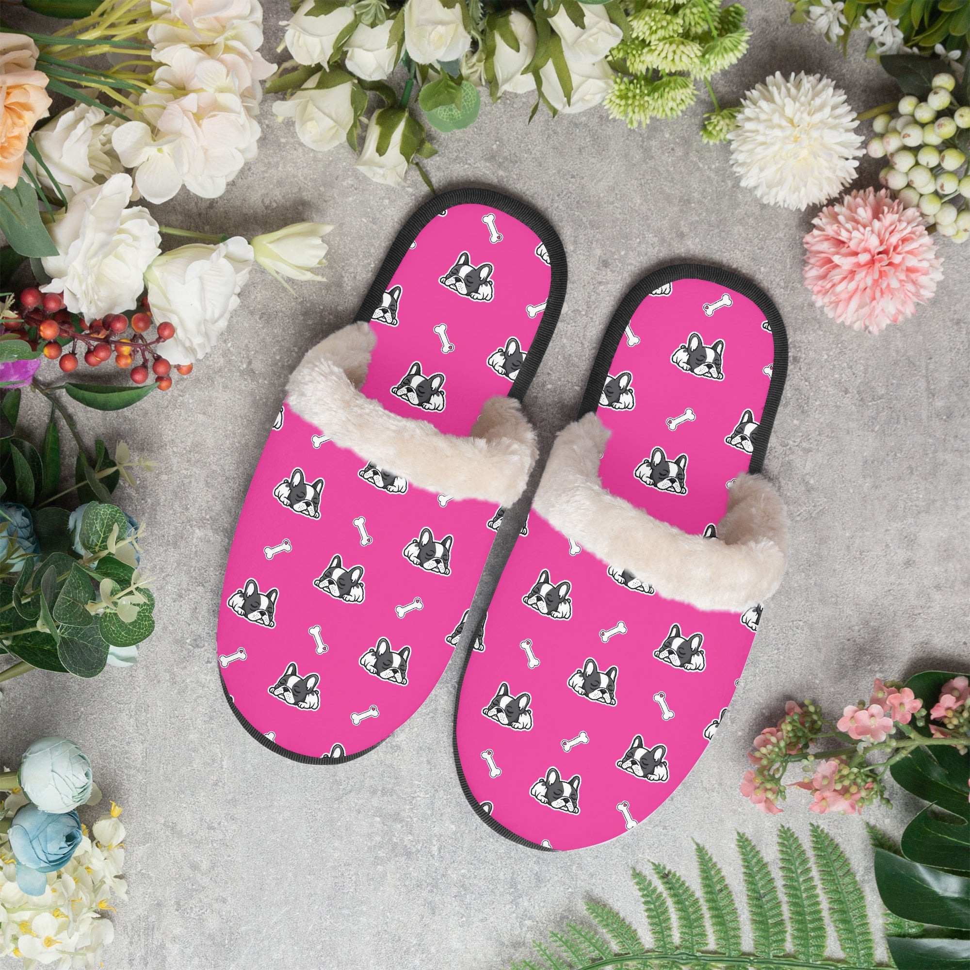 Squishy French Bulldog Cozy Slippers for Bulldog Owners-fadou