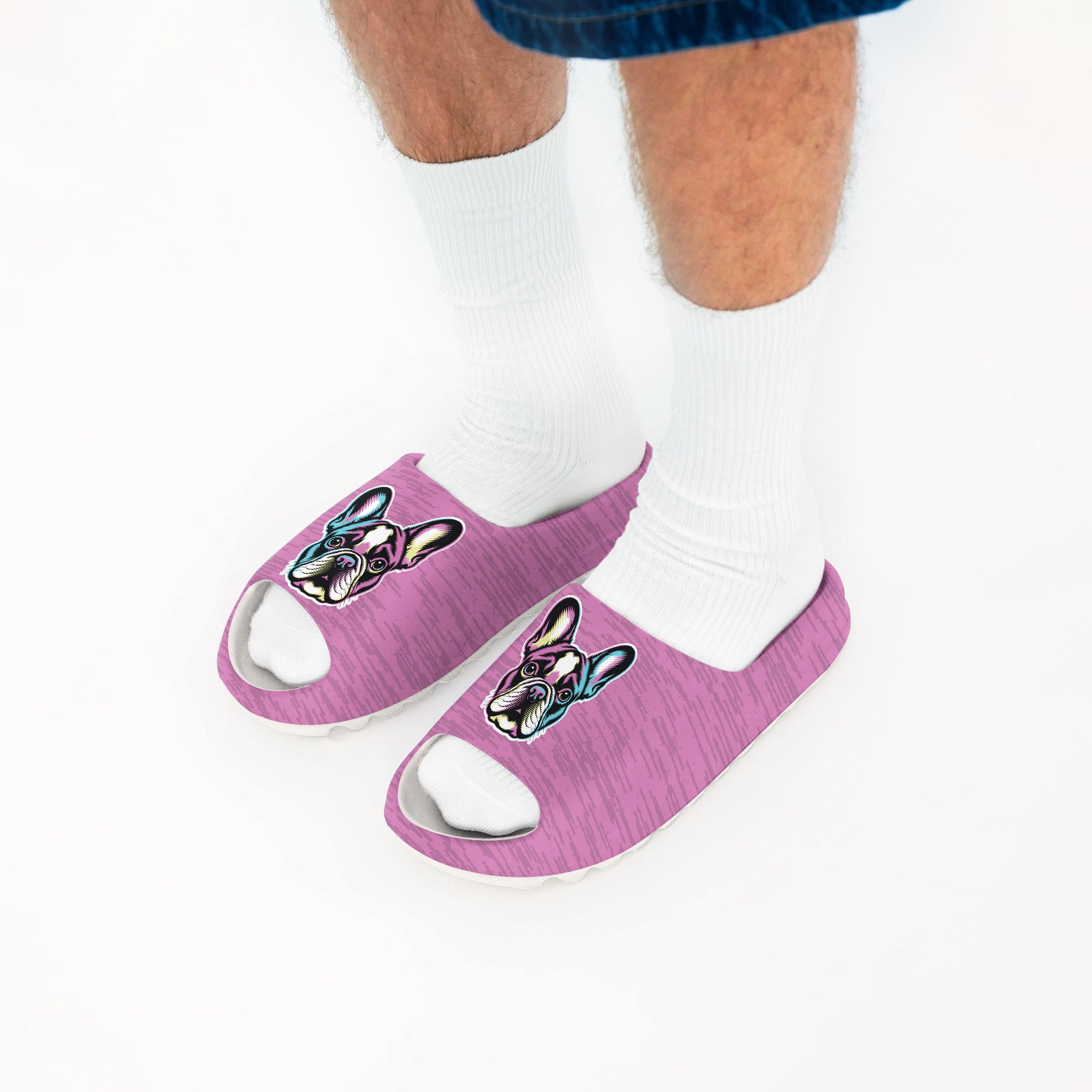 Boris French Bulldog Summer Slides for Frenchie Enthusiasts-fadou