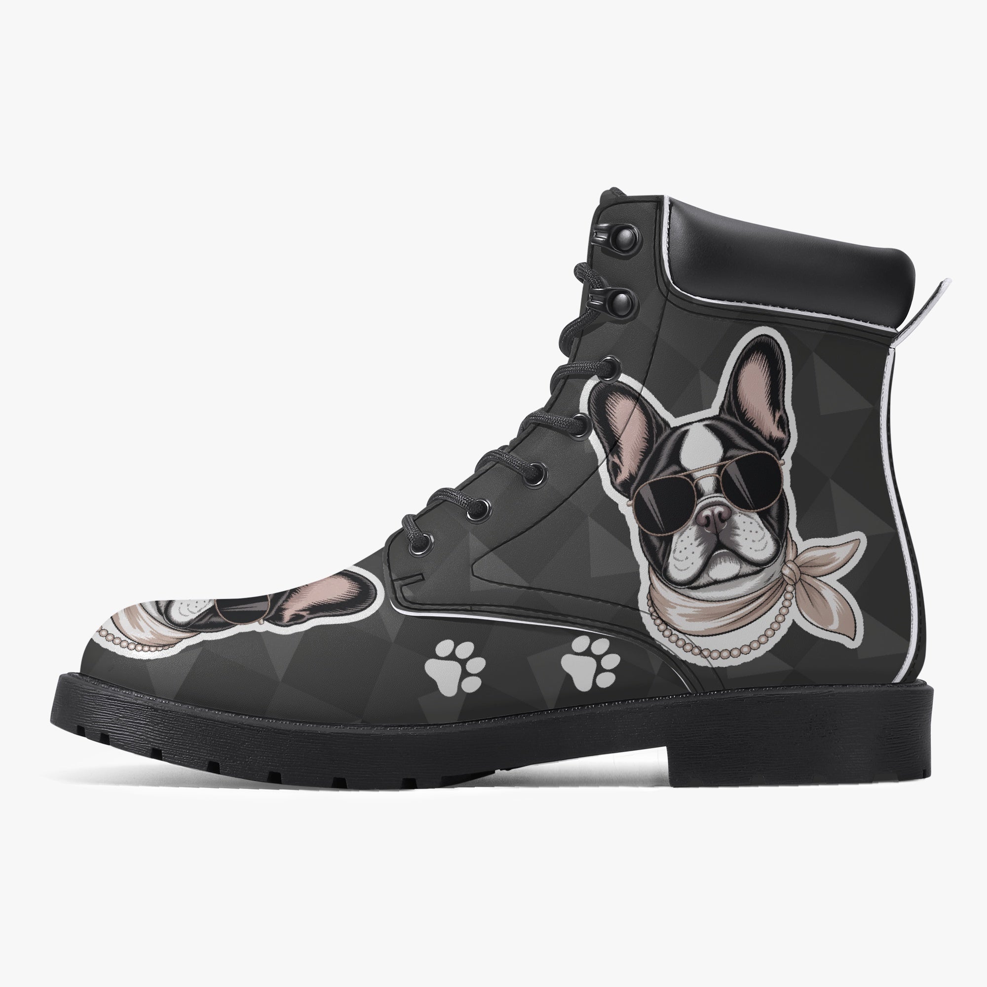 French Bulldog Leather Leather Boots for Dog Moms & Dads-fadou