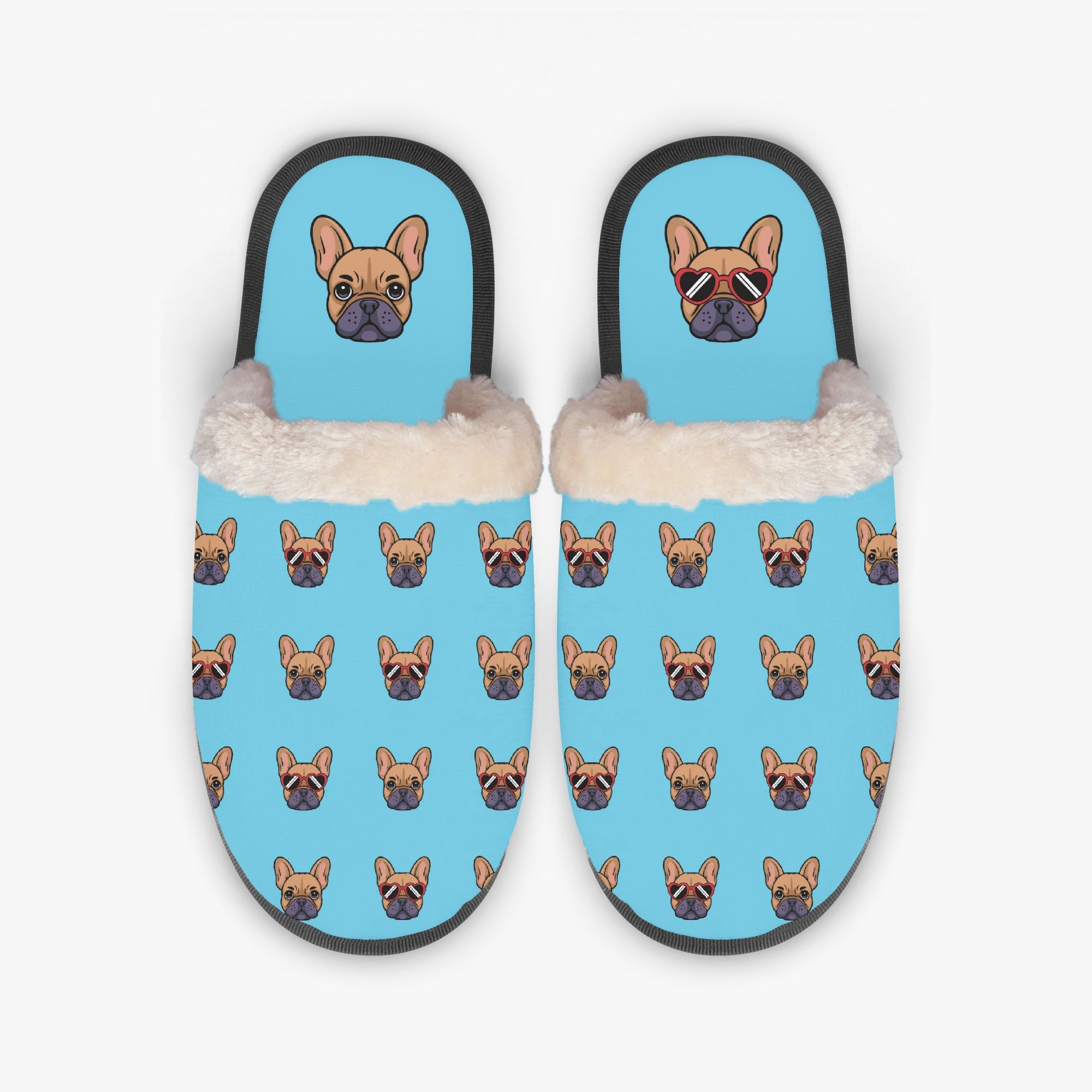 French Bulldog Winter Soft House Shoes for Dog Moms & Dads-fadou