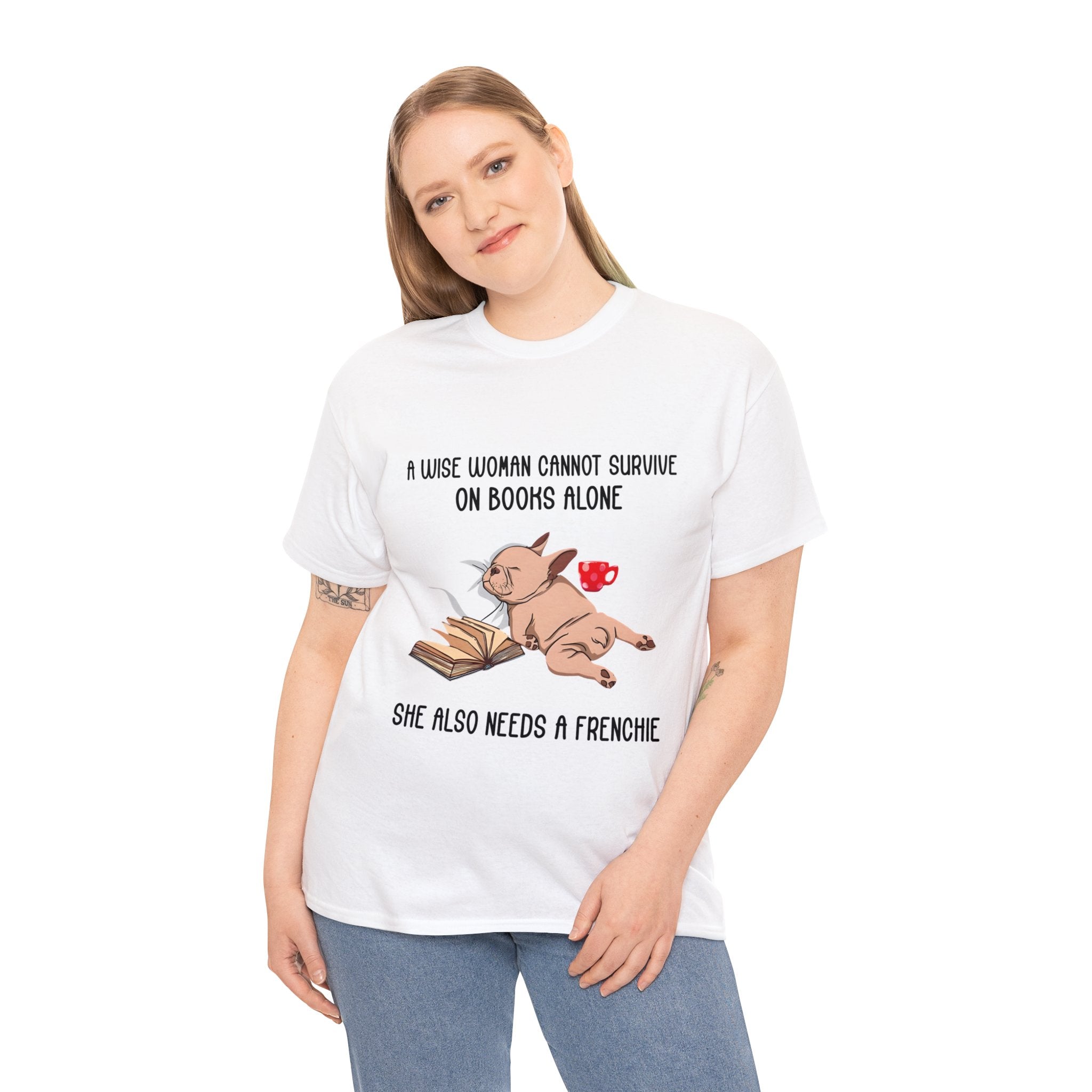 Wise Woman - Unisex Tshirt for Frenchie Fans Everywhere-fadou