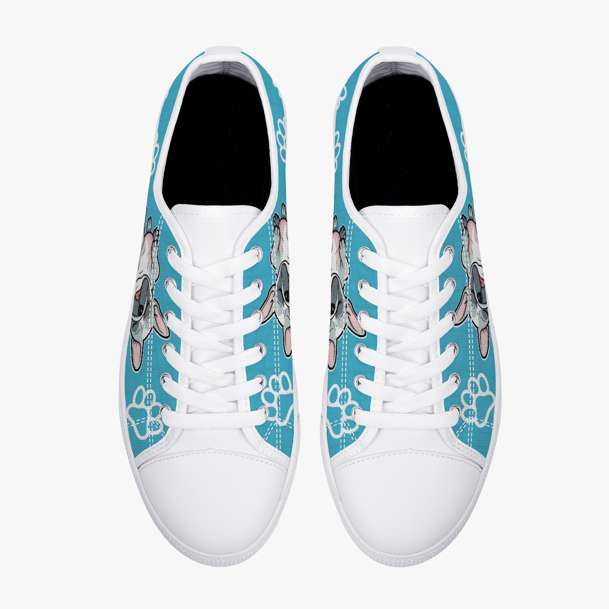 French Bulldog Classic High-Top Shoes for Dog Park Days-fadou