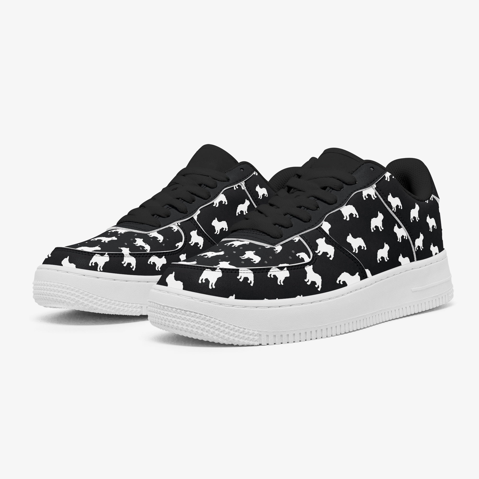 French Bulldog Leather Canvas Sneakers for Dog Moms & Dads-fadou
