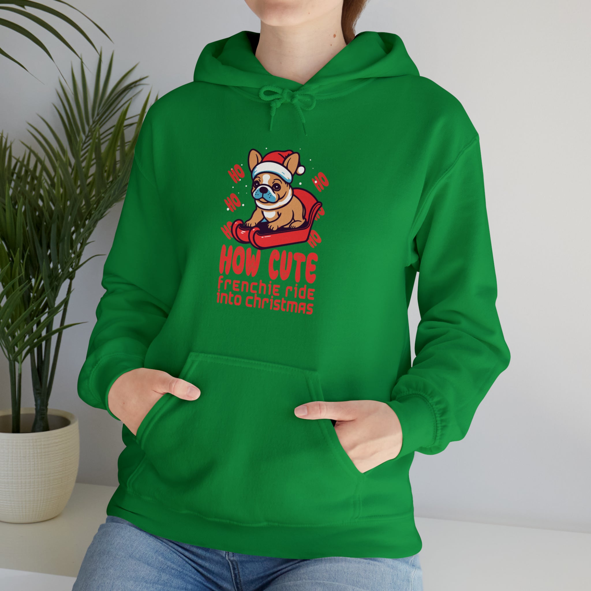 Frenchie Ride Unisex Hoodie for Travel Comfort and Safety-fadou