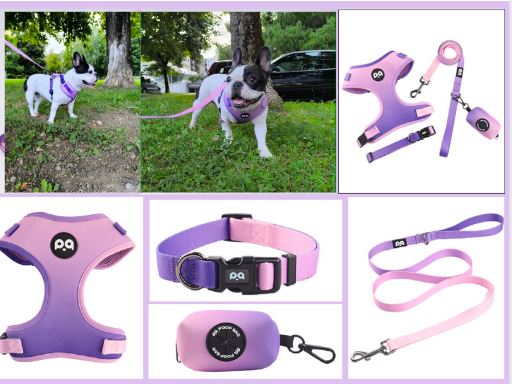 French Bulldog Adjustable Chest Harness for Outdoor Adventures-fadou