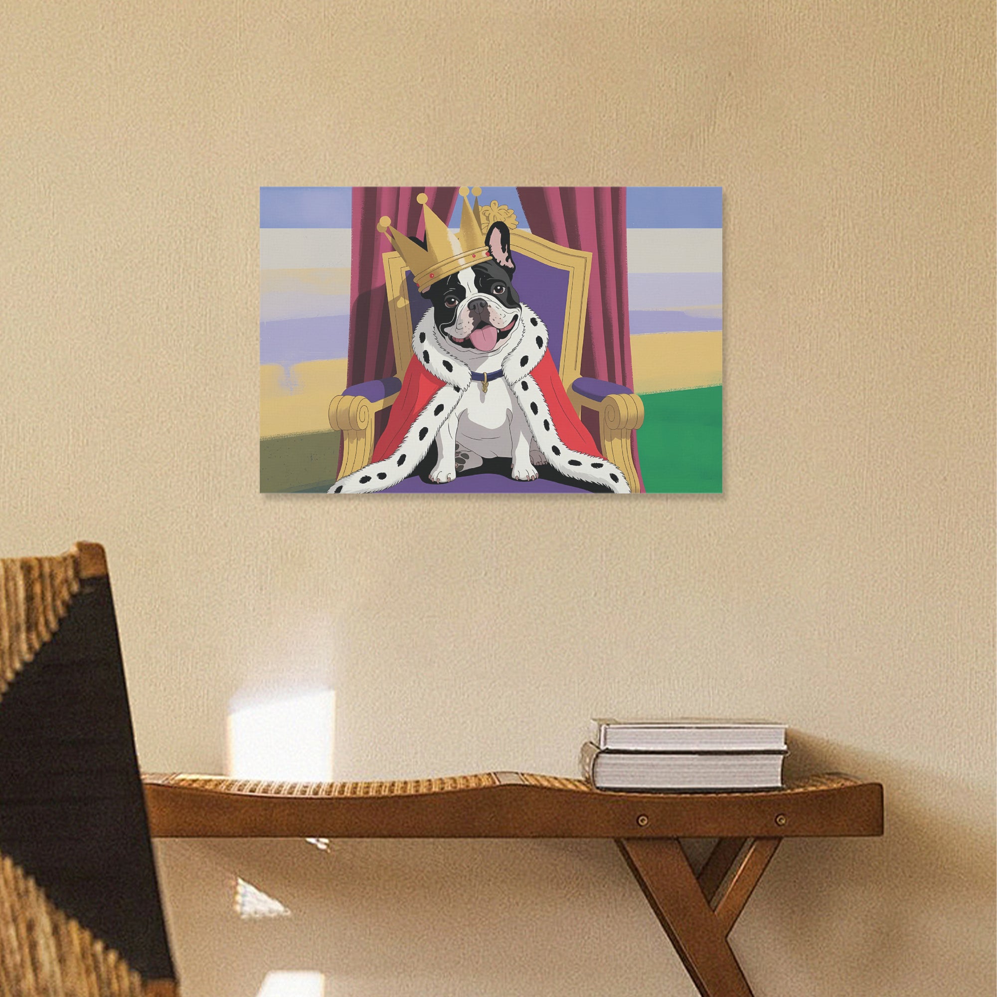 French Bulldog Adorable Canvas Wall Art for Everyday Wear-fadou