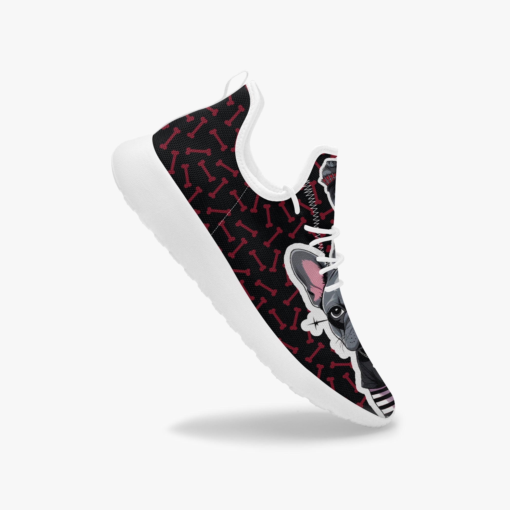 French Bulldog Canvas Sneakers for Frenchie Enthusiasts-fadou