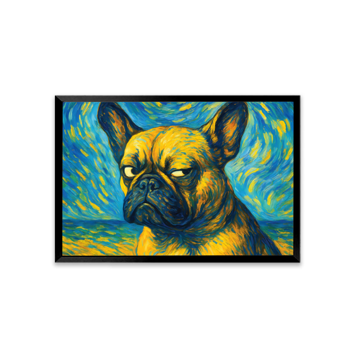 Bloom French Bulldog Decorative Canvas for Frenchie Enthusiasts-fadou