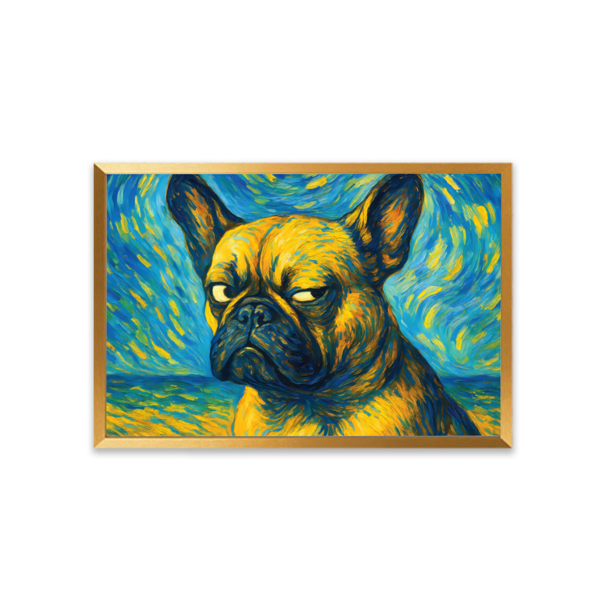 Bloom French Bulldog Decorative Canvas for Frenchie Enthusiasts-fadou