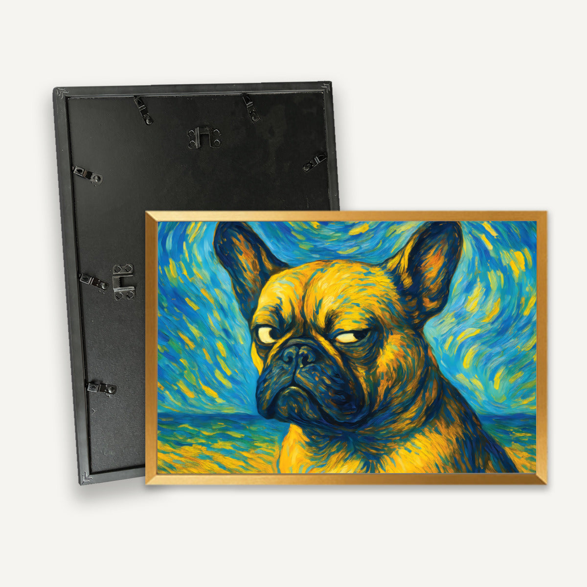 Bloom French Bulldog Decorative Canvas for Frenchie Enthusiasts-fadou