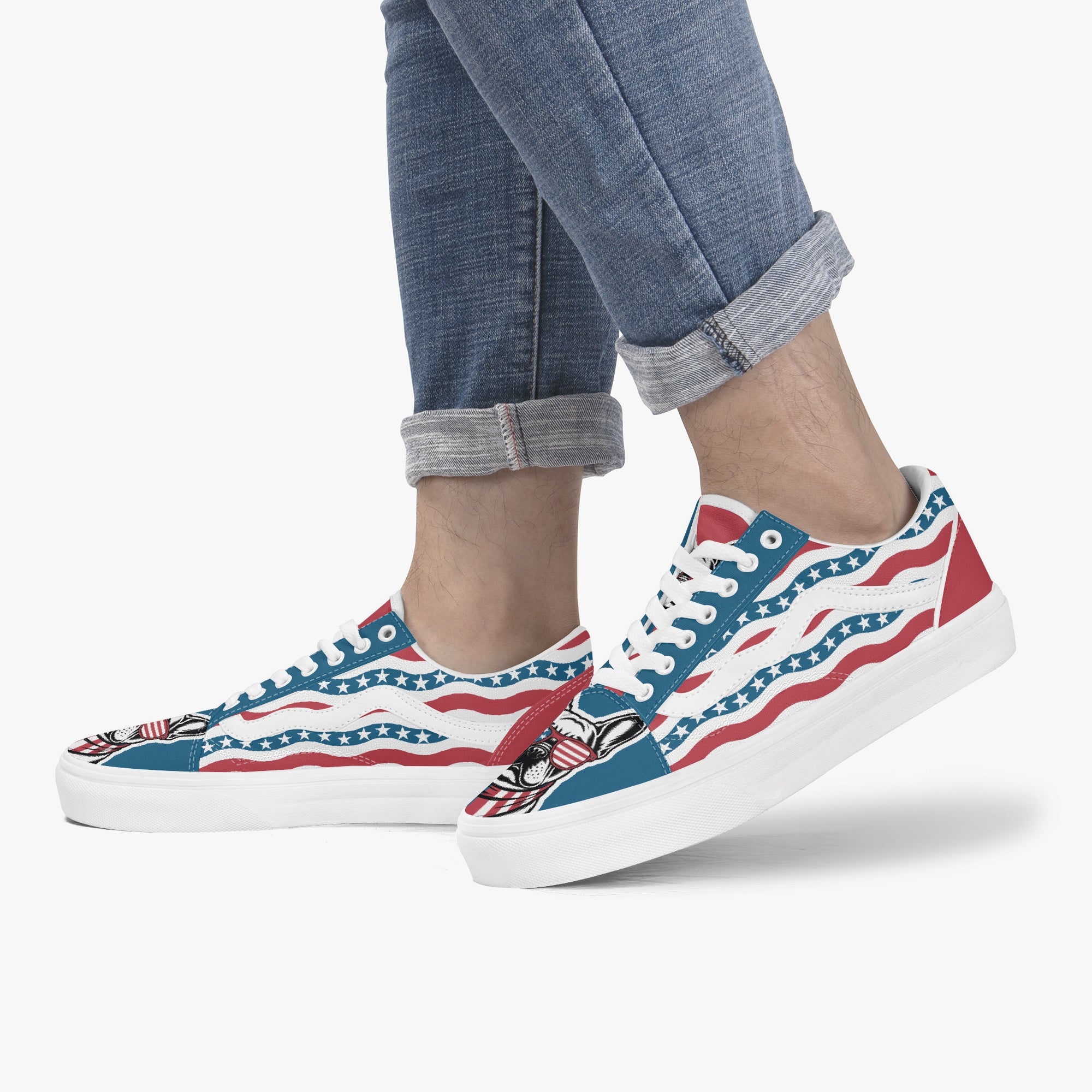 Low-Top Trendy Casual Footwear for Frenchie Enthusiasts-fadou