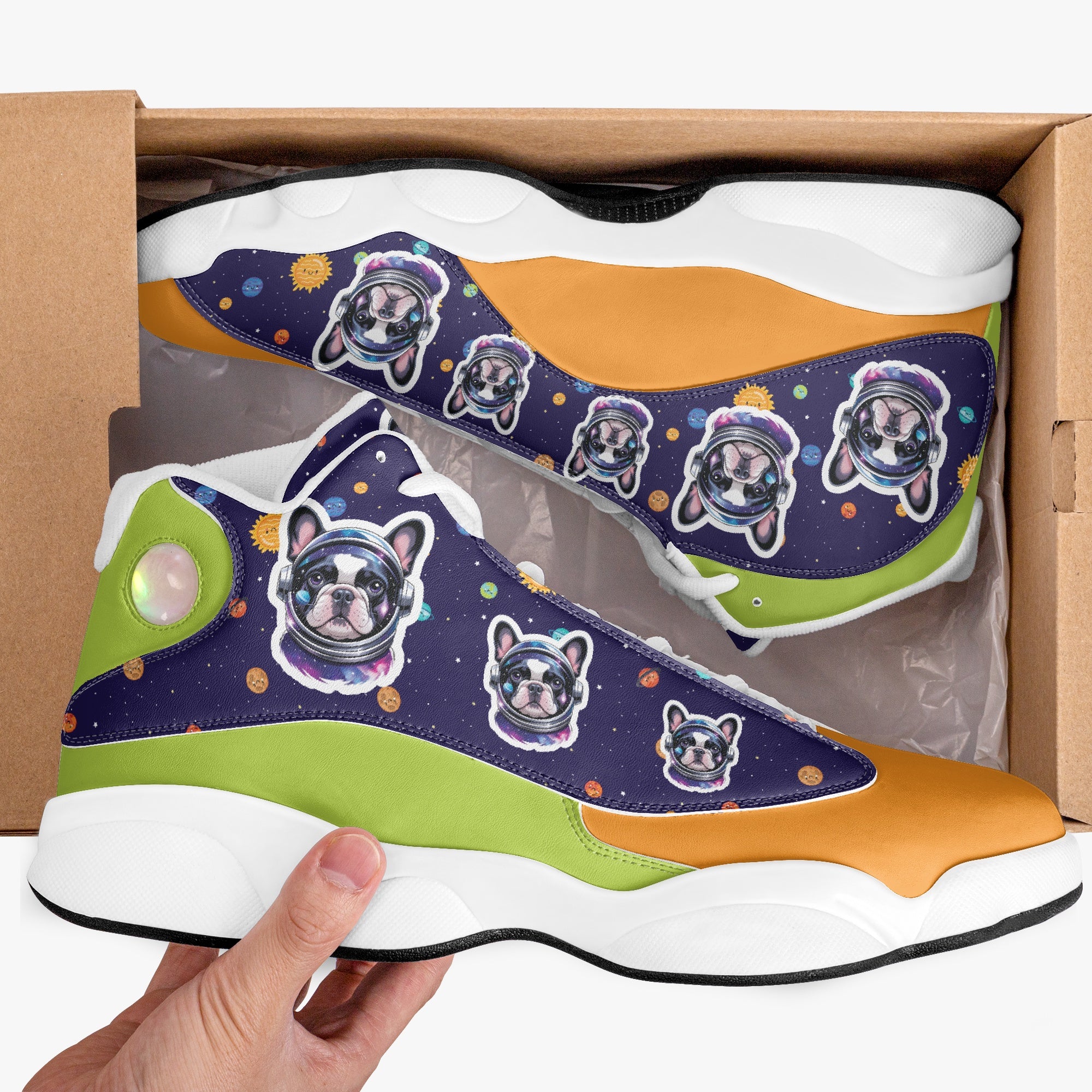 Cleo French Bulldog High-Top Shoes for Frenchie Enthusiasts-fadou