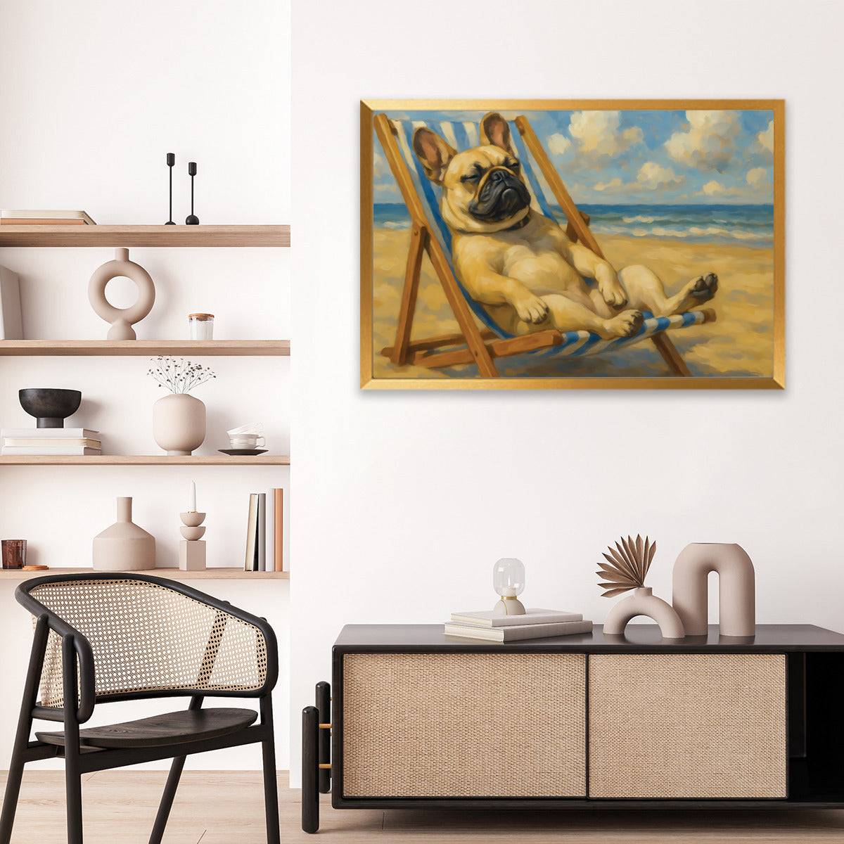 Bebe French Bulldog Decorative Canvas for Everyday Wear-fadou