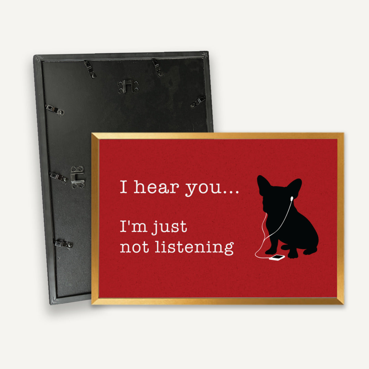 I Hear - Framed Poster • Wall Decoration for Pet Parents-fadou
