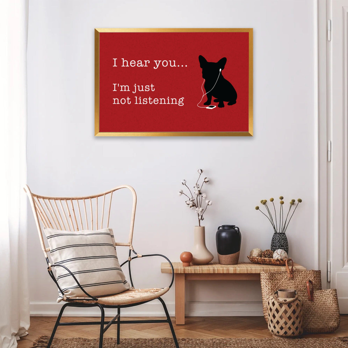 I Hear - Framed Poster • Wall Decoration for Pet Parents-fadou