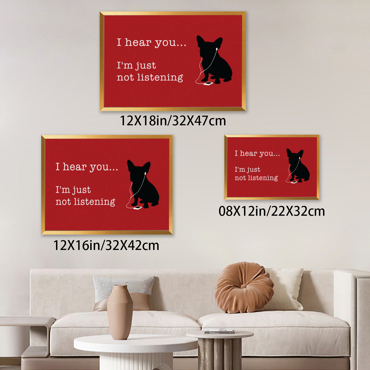 I Hear - Framed Poster • Wall Decoration for Pet Parents-fadou