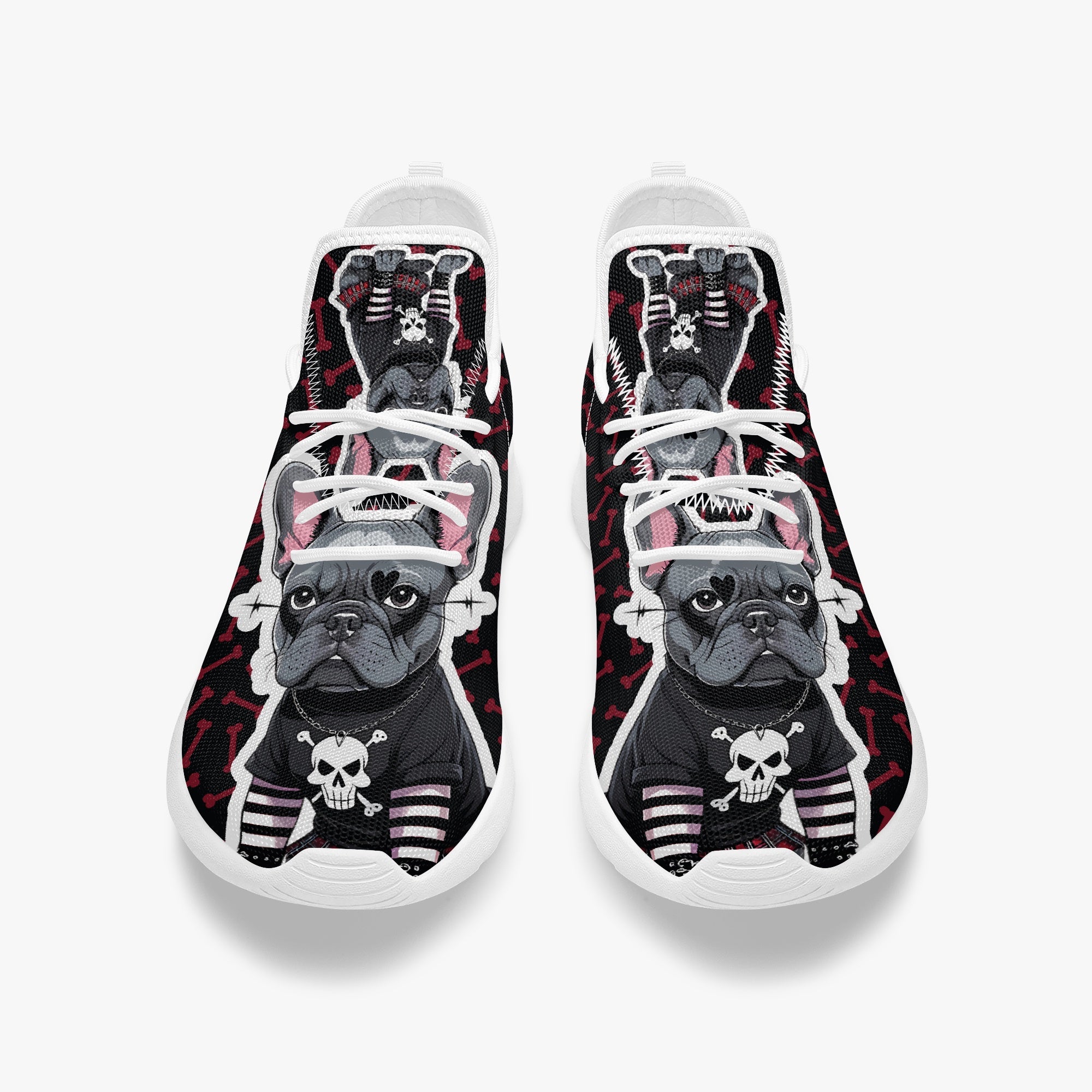 French Bulldog Canvas Sneakers for Frenchie Enthusiasts-fadou