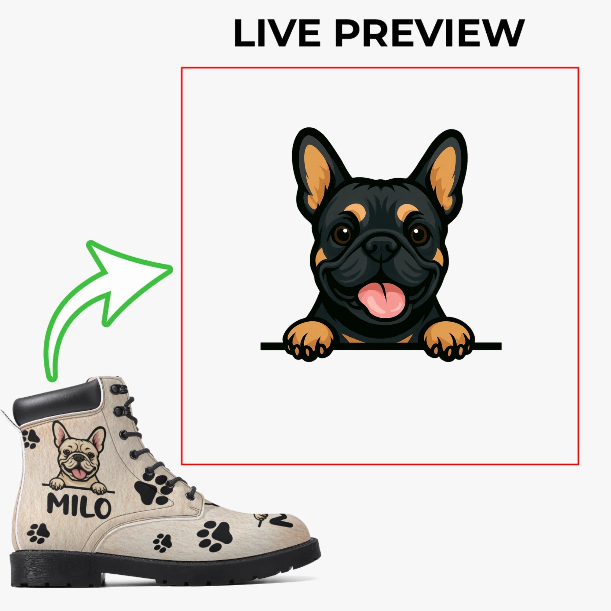 French Bulldog Personalized Fashion Boots for Bulldog Owners-fadou