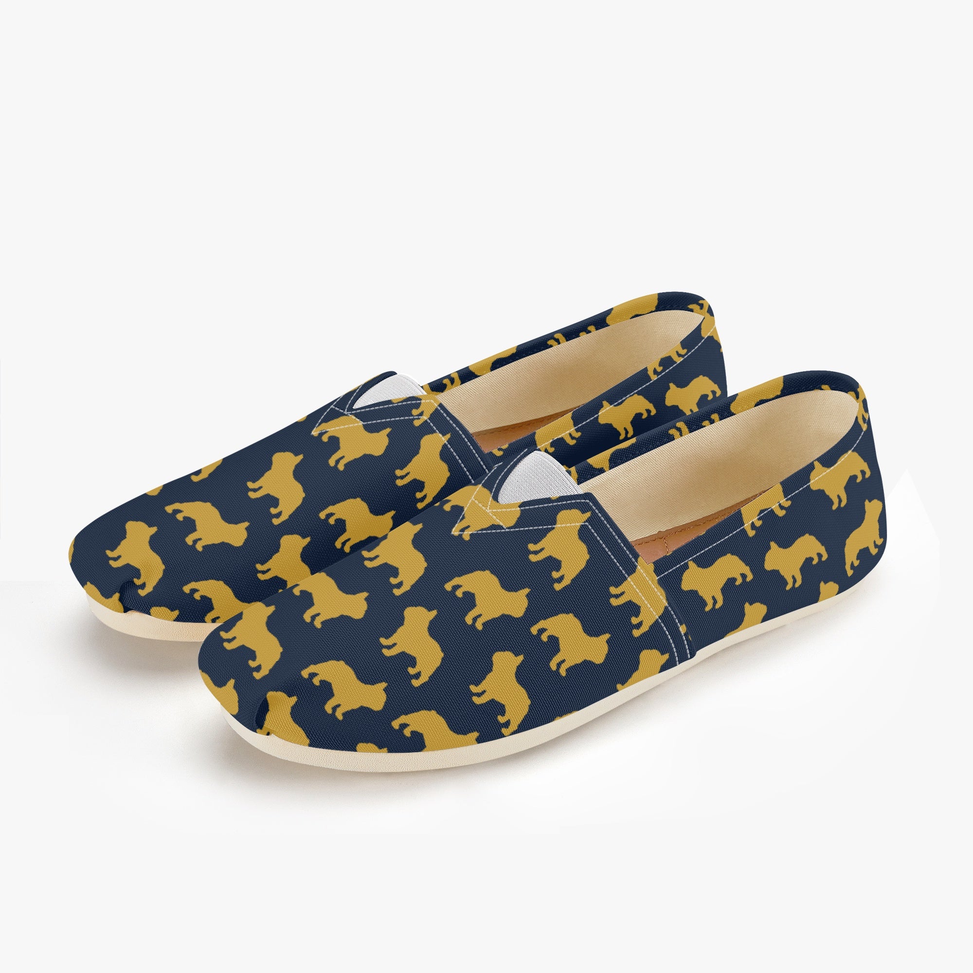 Wallaby French Bulldog Canvas Sneakers for Frenchie Fans-fadou
