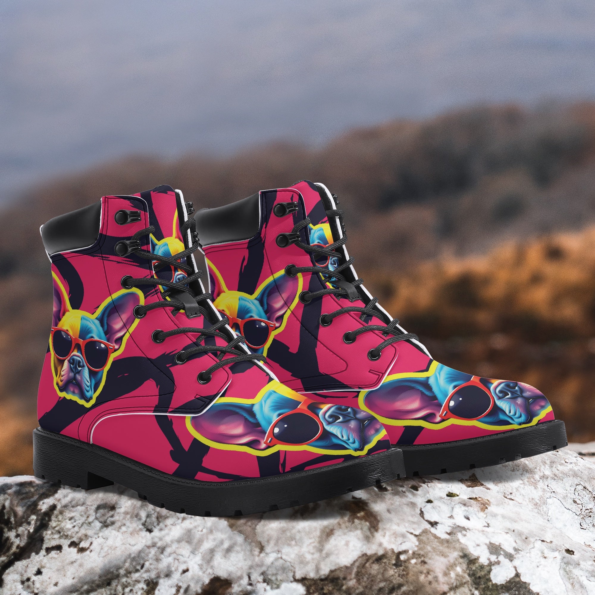 French Bulldog Casual Fashion Boots for Frenchie Enthusiasts-fadou