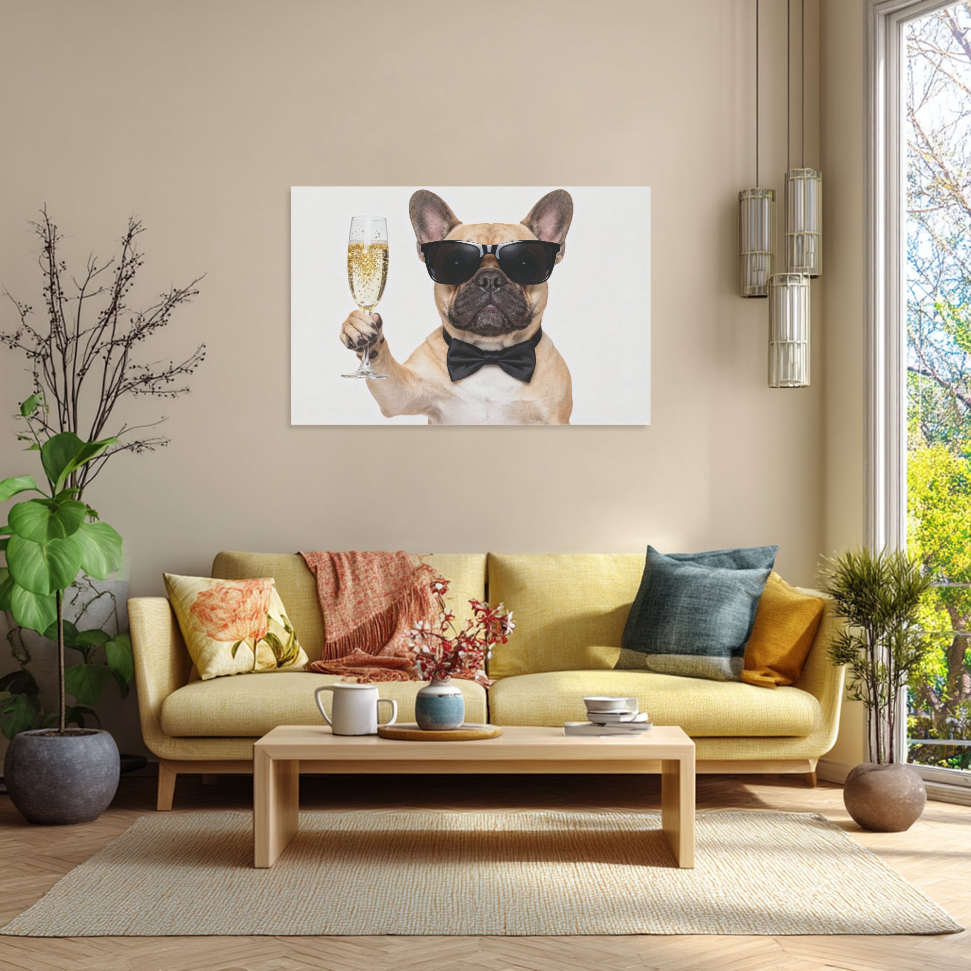 Frenchie Adorable Decorative Canvas for Frenchie Enthusiasts-fadou