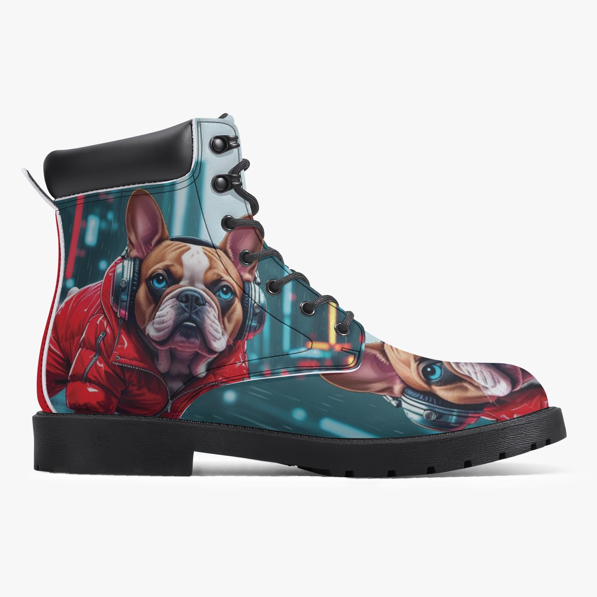 French Bulldog Leather Leather Boots for Bulldog Owners-fadou