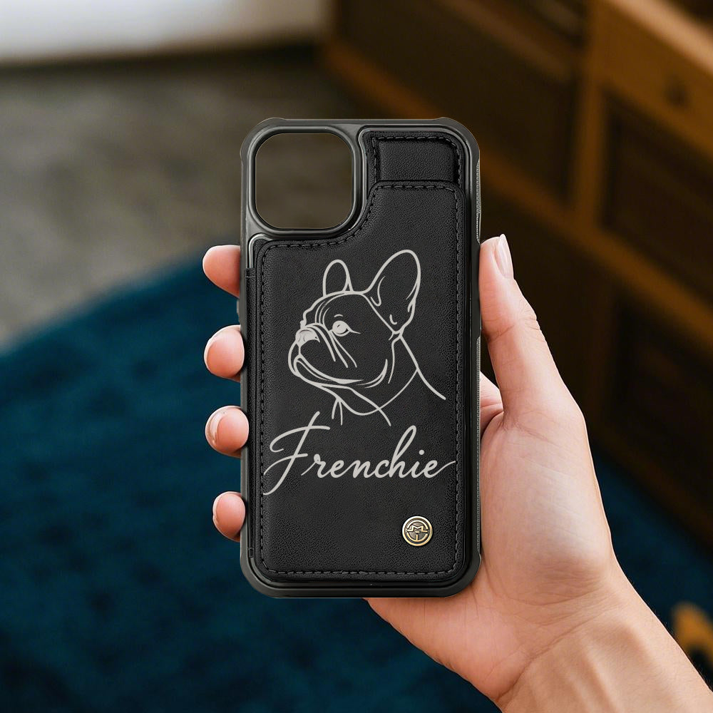 Louie French Bulldog Bifold Wallet for Frenchie Enthusiasts-fadou