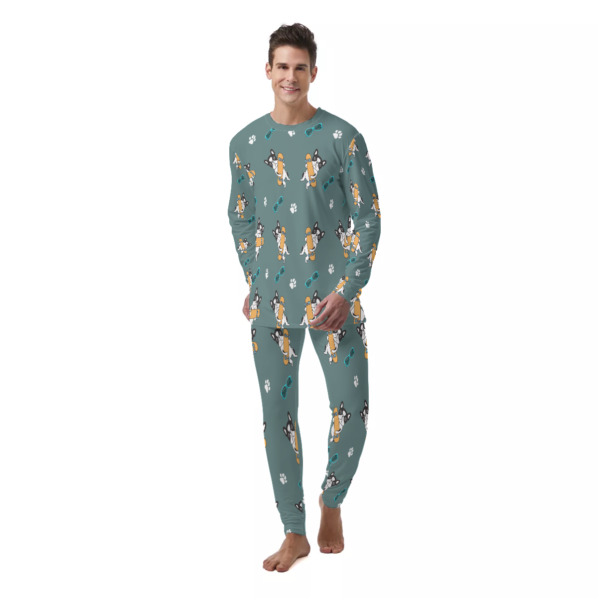 WALTER French Bulldog Cozy Pajama Set for Dog Park Days-fadou
