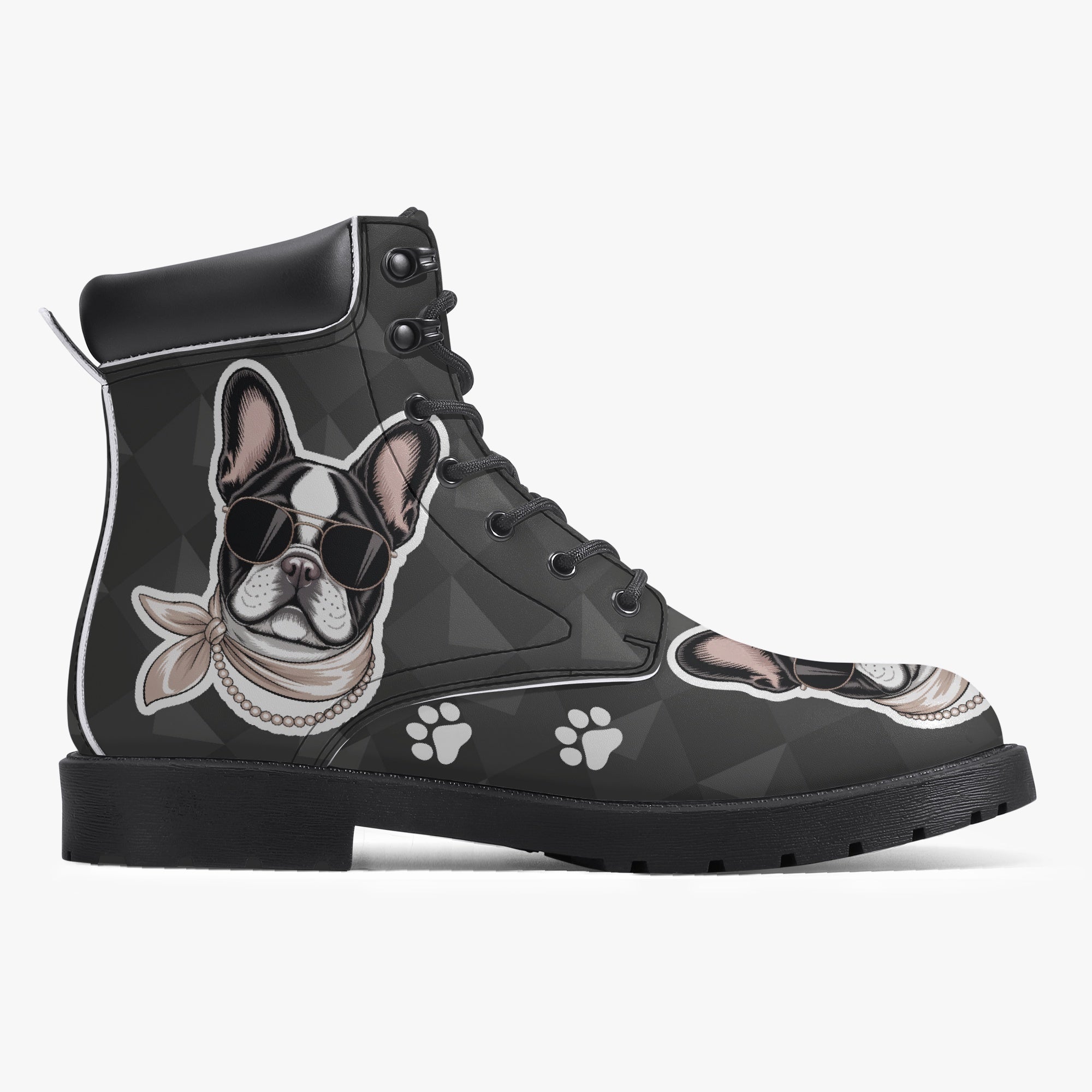 French Bulldog Leather Leather Boots for Dog Moms & Dads-fadou