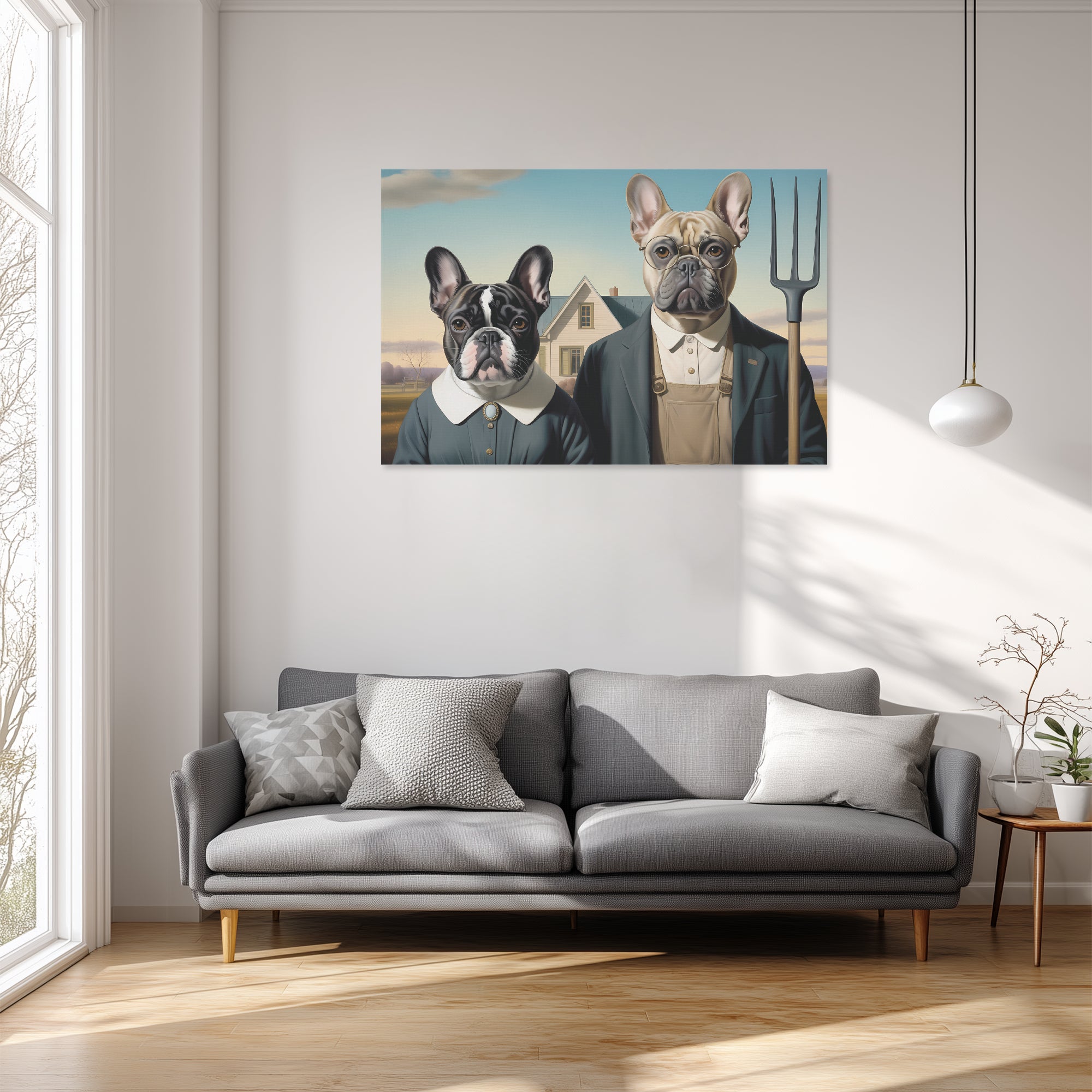 French Bulldog Adorable Framed Poster for Everyday Wear-fadou