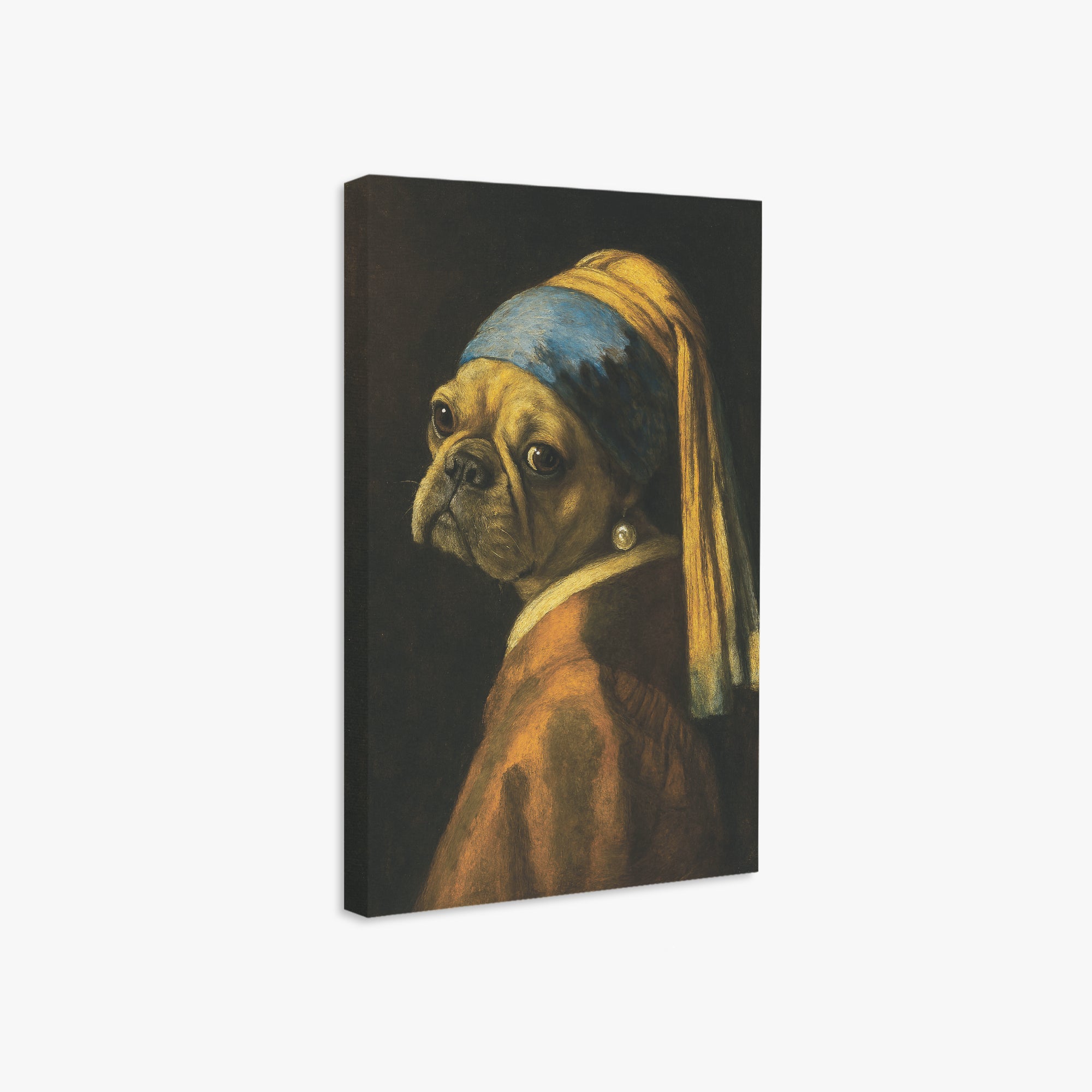 Milo - Vertical Canvas Painting for Frenchie Enthusiasts-fadou